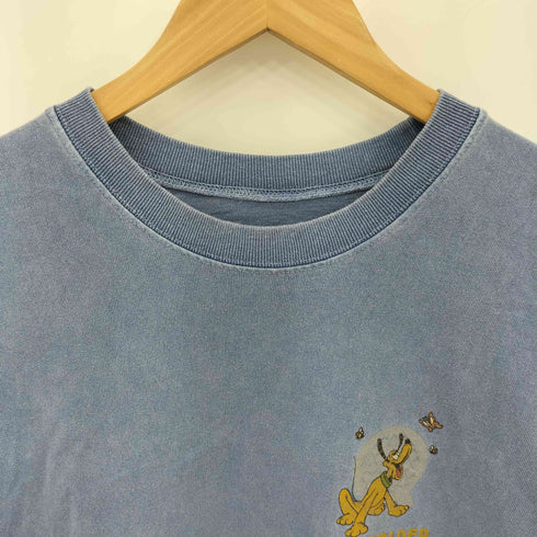 キャラクタープリント フェード加工 クルーネック ロングスリーブTシャツ メンズ L