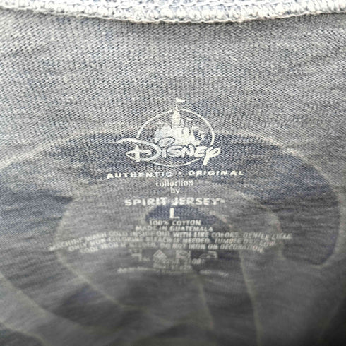 キャラクタープリント フェード加工 クルーネック ロングスリーブTシャツ メンズ L