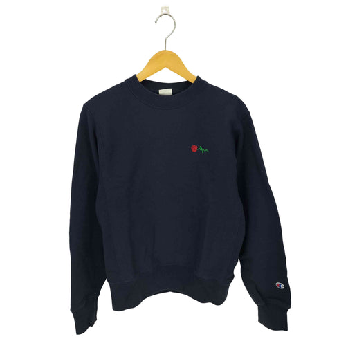 チャンピオン Champion REVERSE WEAVE リバースウィーブ バラ刺繍 クルーネックスウェット レディース import:S