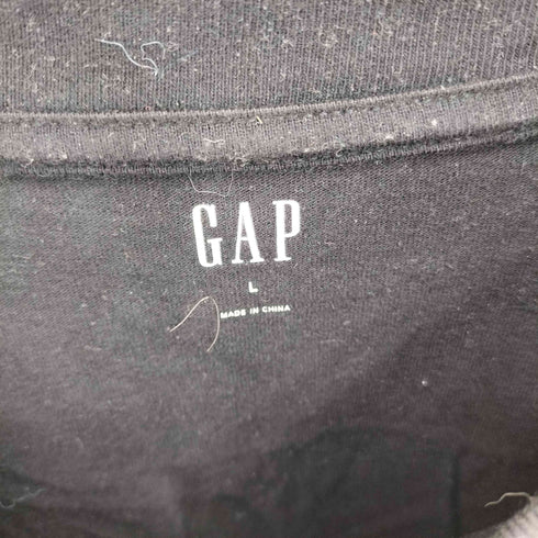 ギャップ Gap リメイク セーフティピン カットオフ クルーネック ロングスリーブ Tシャツ メンズ L