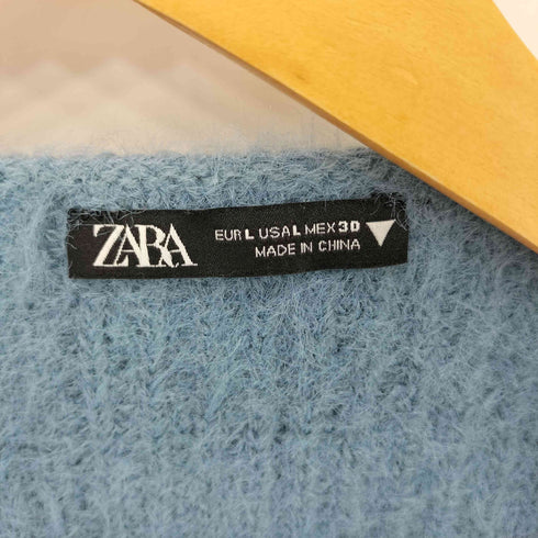 ザラ ZARA クロップド シャギーカーディガン レディース import:L