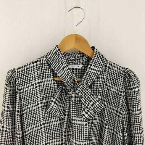 ザラ ZARA Vネック 千鳥柄 ワンピース レディース import:L