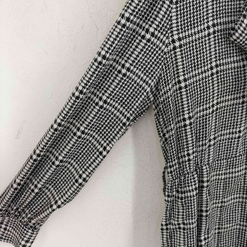 ザラ ZARA Vネック 千鳥柄 ワンピース レディース import:L