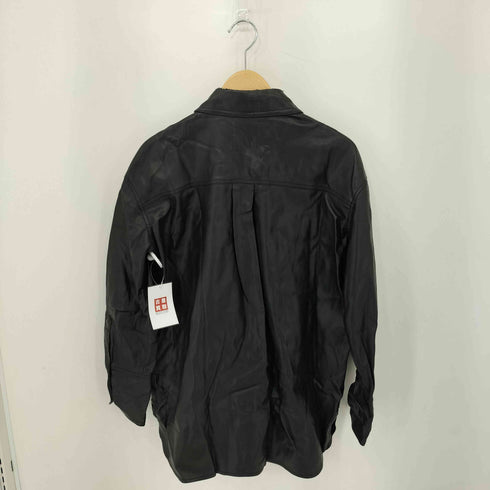 ザラ ZARA フェイクレザー オーバーシャツ ジャケット レディース import:M