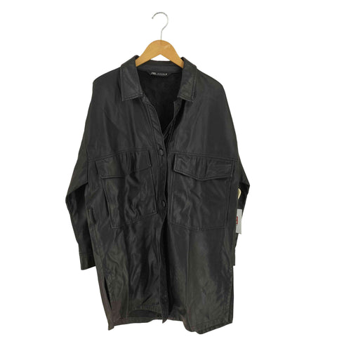 ザラ ZARA Chaqueta larga efecto ビーガンレザー コート レディース import:L