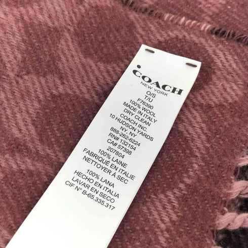 コーチ COACH チェック シグネチャー リバーシブルマフラー レディース
