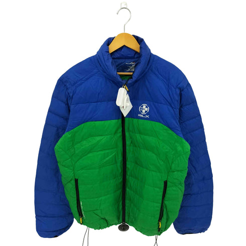 アールエルエックスラルフローレン RLX RALPH LAUREN ツートンカラー ドローコード ダブルジップ ナイロン ダウンジャケット メンズ XXL