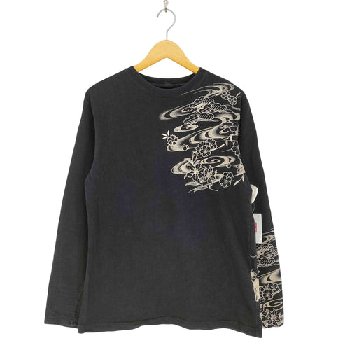 クロップドヘッズ CROPPED HEADS 舞子 しだれ桜 刺繍L/Sカットソー メンズ JPN:L