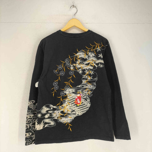 クロップドヘッズ CROPPED HEADS 舞子 しだれ桜 刺繍L/Sカットソー メンズ JPN:L