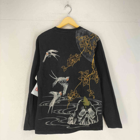 クロップドヘッズ CROPPED HEADS カエル 桜刺繍 L/Sカットソー メンズ JPN:L