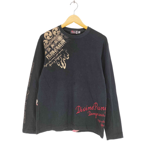 バットウムスメ DIVINE RETRIBUTION 抜刀娘 グラフィックプリントL/Sカットソー メンズ JPN:L