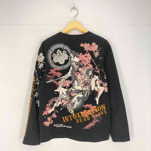 バットウムスメ DIVINE RETRIBUTION 抜刀娘 INTOXICATION L/Sカットソー メンズ JPN:L