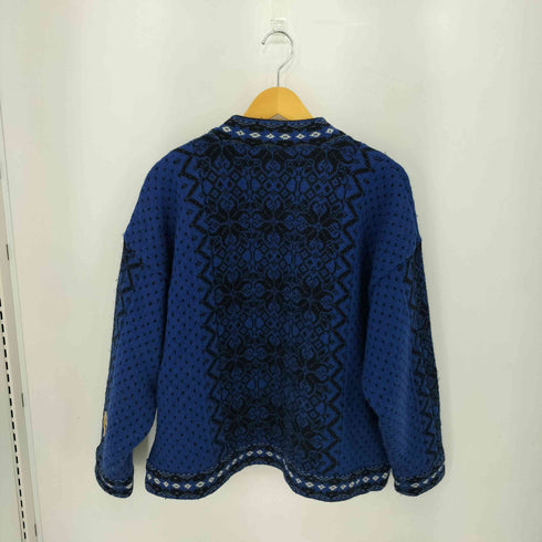 windfjord 80-90s ノルディック総柄 ジップアップ ウールジャケット メンズ XXXL