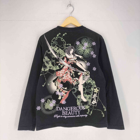 バットウムスメ DIVINE RETRIBUTION 抜刀娘 DANGEROUS BEAUTY L/Sカットソー メンズ JPN:L