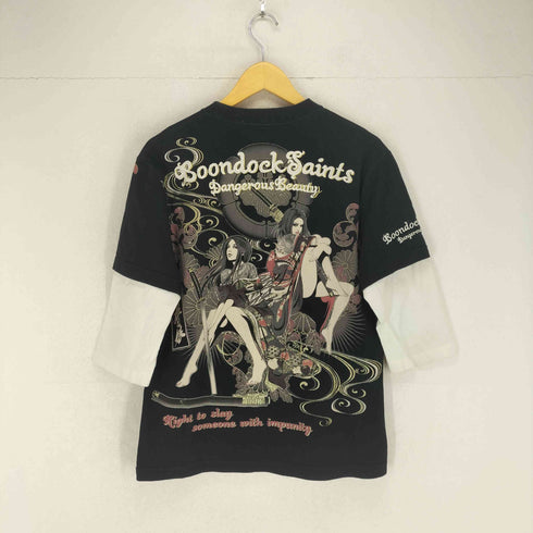 バットウムスメ DIVINE RETRIBUTION 抜刀娘 Boondock Saints レイヤードカットソー メンズ JPN:L