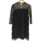 ザラ ZARA シアー 異素材ドッキング チュール ドレス ワンピース レディース import:M
