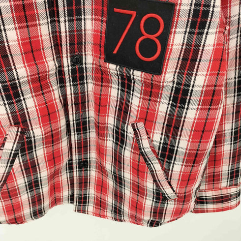 ディーゼル DIESEL リバーシブルデザイン マドラスチェック ストライプ柄 フランネル 中綿シャツ ジャケット メンズ S