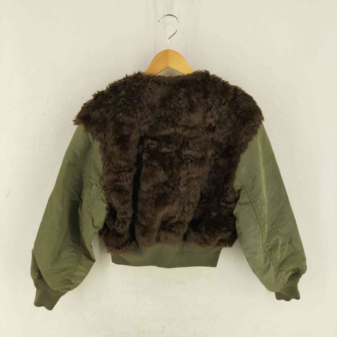 マカフィー MACPHEE NYLON TWILL ノーカラーブルゾン レディース 36