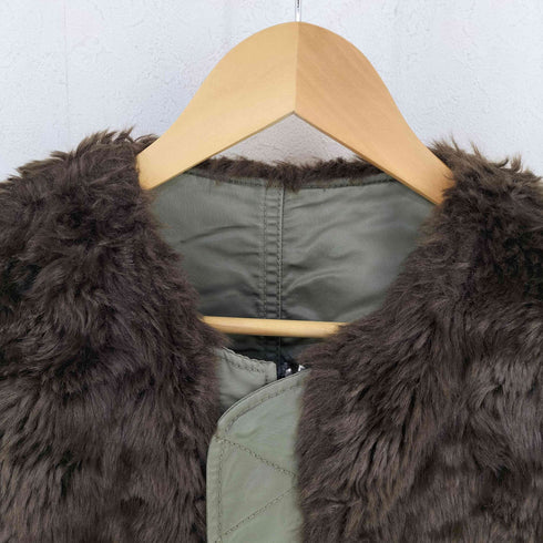 マカフィー MACPHEE NYLON TWILL ノーカラーブルゾン レディース 36