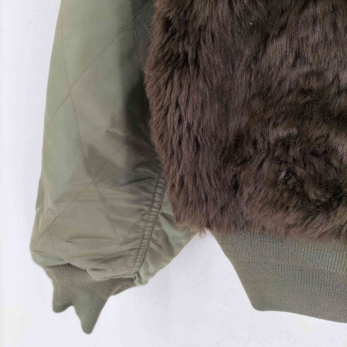 マカフィー MACPHEE NYLON TWILL ノーカラーブルゾン レディース 36