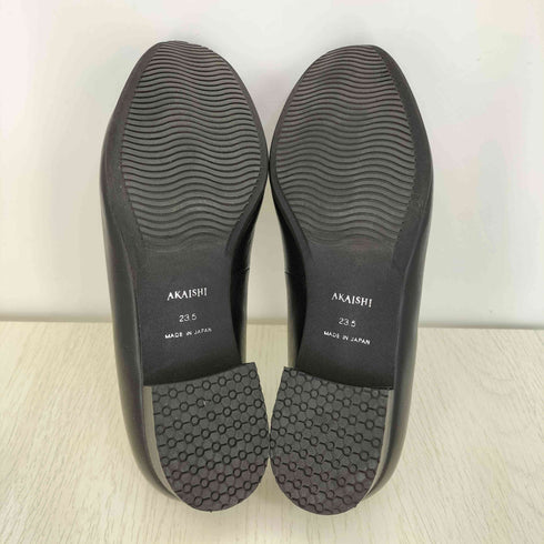 AKAISHI レザー スクエアトゥ ビットローファー レディース JPN:23.5