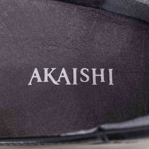 AKAISHI レザー スクエアトゥ ビットローファー レディース JPN:23.5