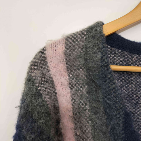 ヤンガーソング Younger Song mulch stripe mohair cardigan メンズ