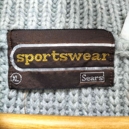 シアーズ Sears 70-80s sportswear ショールカラーニット メンズ XL