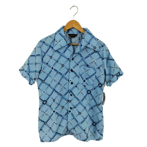 Mr.Jan 70S 襟芯 総柄 シャツ メンズ import:L