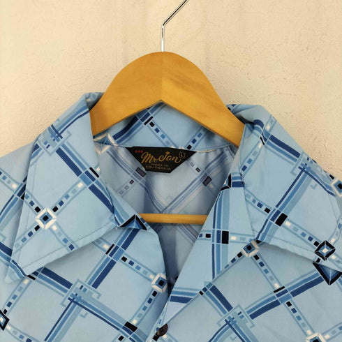 Mr.Jan 70S 襟芯 総柄 シャツ メンズ import:L
