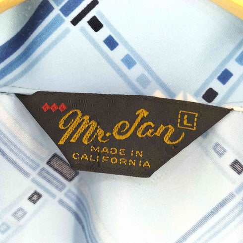 Mr.Jan 70S 襟芯 総柄 シャツ メンズ import:L