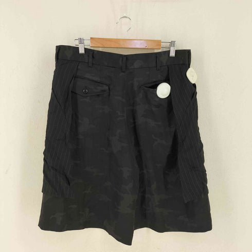 ブラックコムデギャルソン BLACK COMME des GARCONS AD2018 レイヤード ワイド ショーツ メンズ JPN:XL