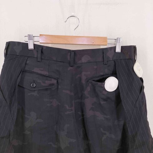 ブラックコムデギャルソン BLACK COMME des GARCONS AD2018 レイヤード ワイド ショーツ メンズ JPN:XL