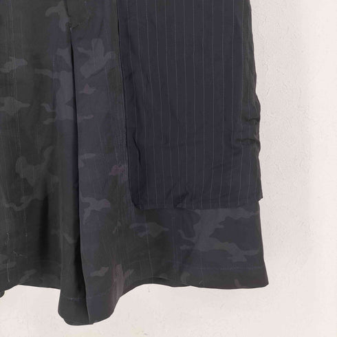 ブラックコムデギャルソン BLACK COMME des GARCONS AD2018 レイヤード ワイド ショーツ メンズ JPN:XL