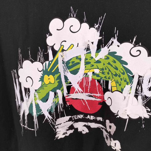 Xiaolong print 天龍 TEE グリッチ刺繍 プリント Tシャツ メンズ JPN:XL