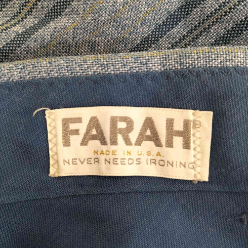 ファーラー FARAH 60S USA製 TALONジップ ストレート パンツ メンズ