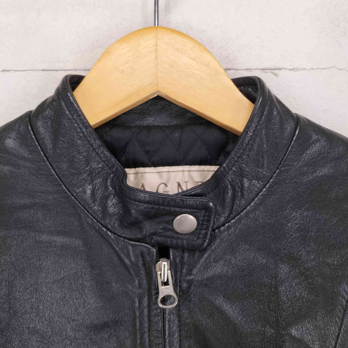 AGNE カウレザーシングルライダースジャケット レディース JPN:9号