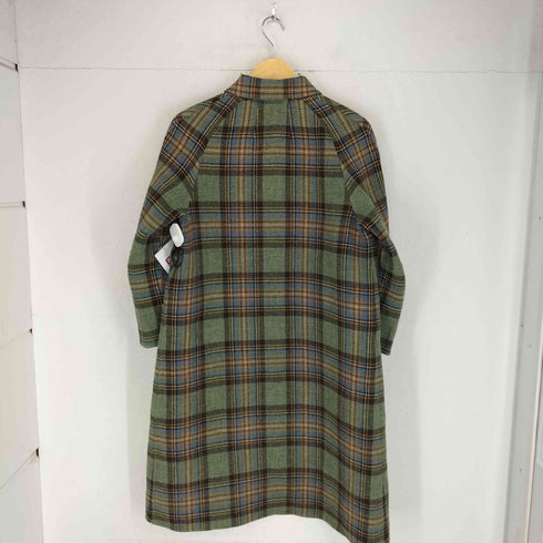 ヨークランド YORKLAND グループドチェックリバーシブルウールステンカラーコート レディース JPN:9号