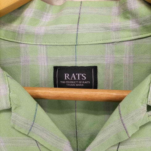 ラッツ RATS オープンカラーチェックレーヨンシャツ メンズ JPN:L