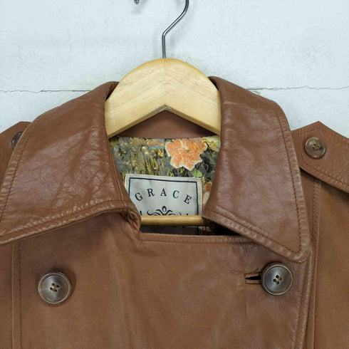 GRACE グレイス cow leather カウレザートレンチコート レディース JPN:36