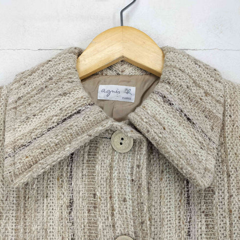 アニエスベー agnes b. 90s フランス製ウールステンカラーコート レディース FR:36