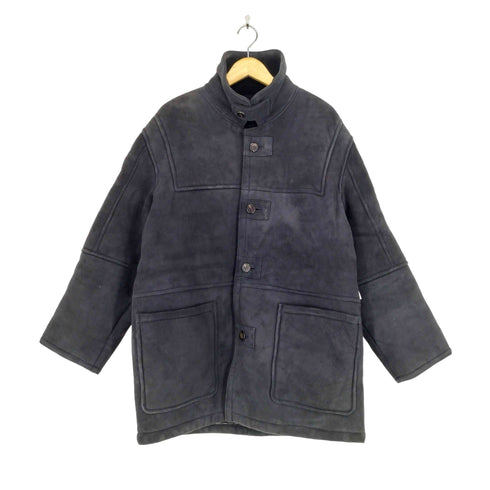 アクアスキュータム AQUASCUTUM sheepskin ムートンカーコート メンズ UK:40