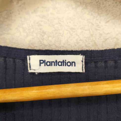 プランテーション Plantation ストライプ織カットソーチュニックワンピース レディース