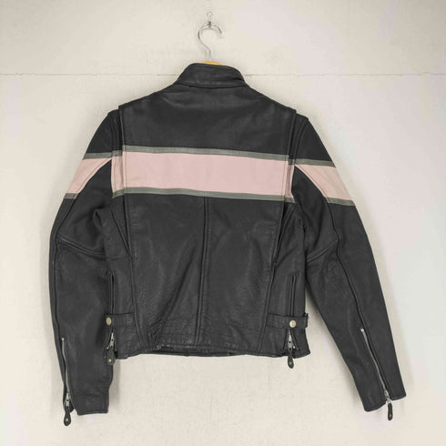HOT LEATHERS ラインシングルライダースジャケット レディース JPN:S