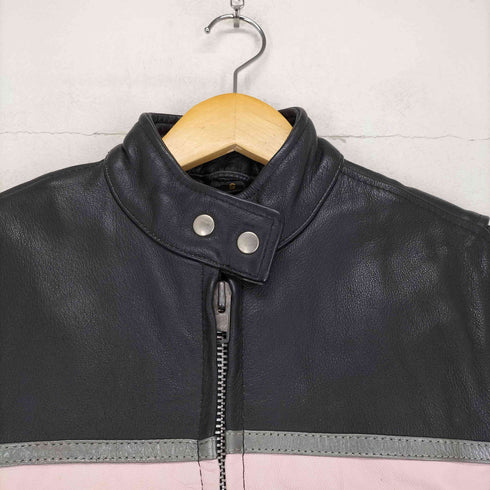 HOT LEATHERS ラインシングルライダースジャケット レディース JPN:S