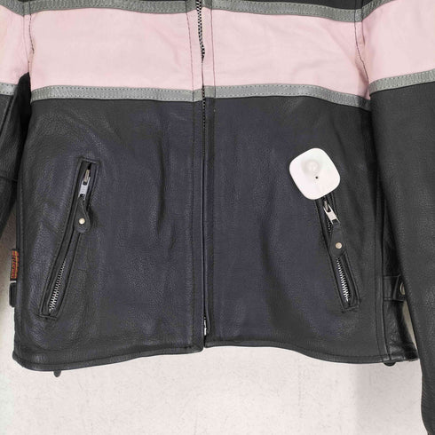 HOT LEATHERS ラインシングルライダースジャケット レディース JPN:S