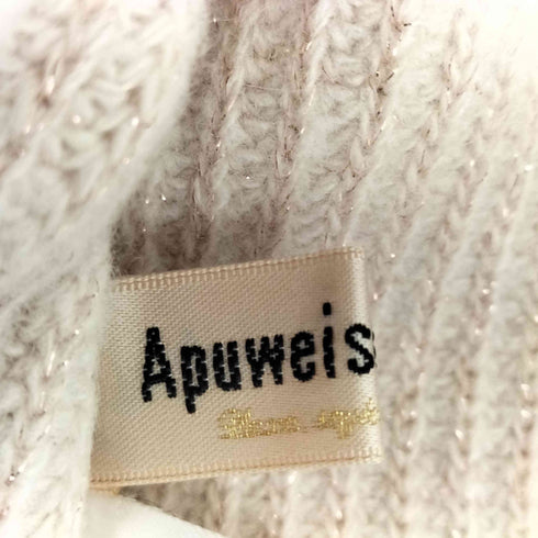 アプワイザーリッシェ Apuweiser riche オフネックアクアラメニット レディース 2