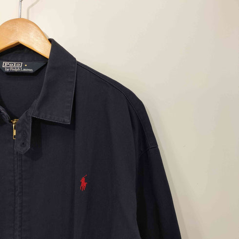 ポロバイラルフローレン Polo by RALPH LAUREN 90s 三角タグ ポニー刺繍 スイングトップ チンストラップ メンズ import:L