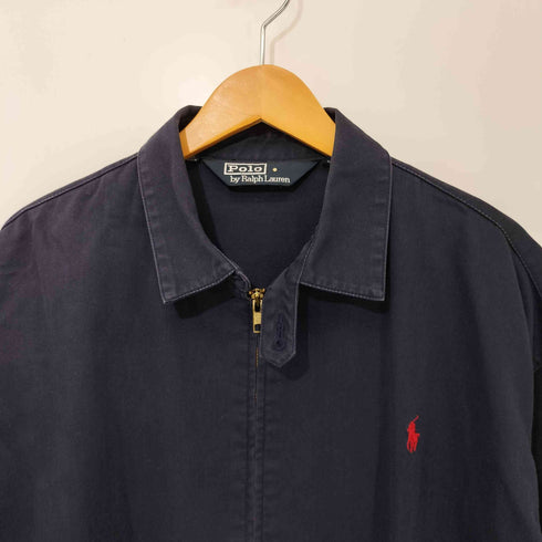 ポロバイラルフローレン Polo by RALPH LAUREN 90s 三角タグ ポニー刺繍 スイングトップ チンストラップ メンズ import:L