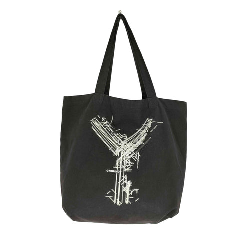 グラウンドワイ Ground Y ロゴプリント キャンバストートバッグ メンズ